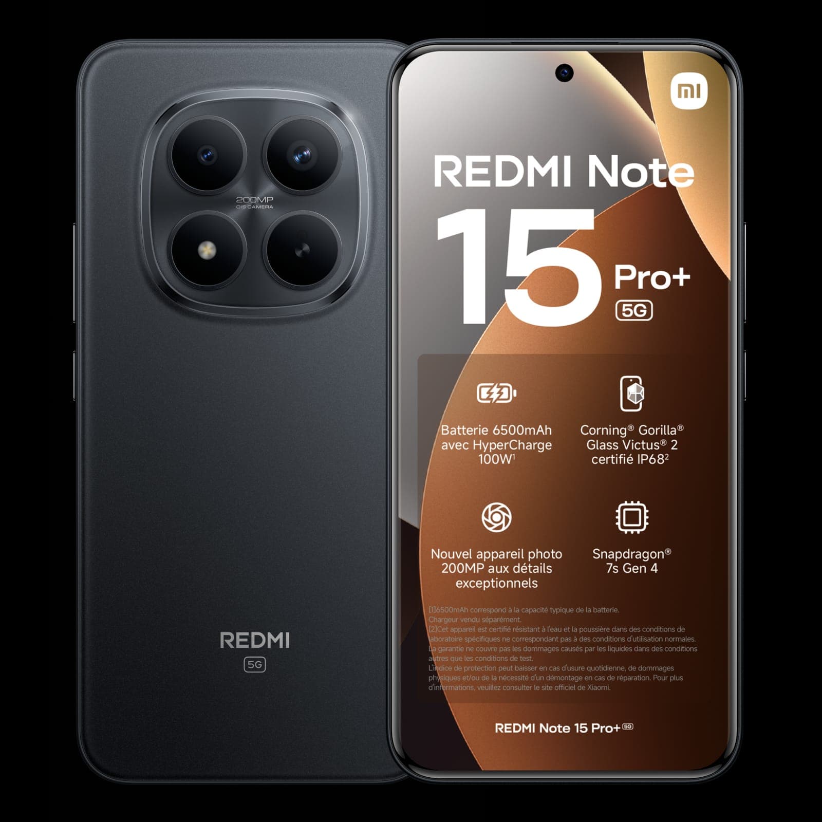 Xiaomi Redmi Note 15 Pro Plus 256Go 8Go RAM – Noir