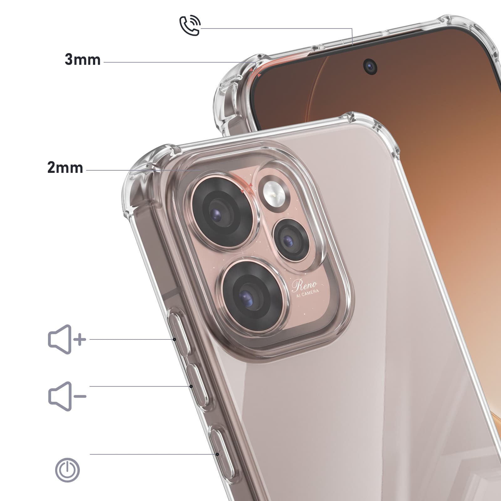 Coque Oppo Reno 15 Pro Transparent