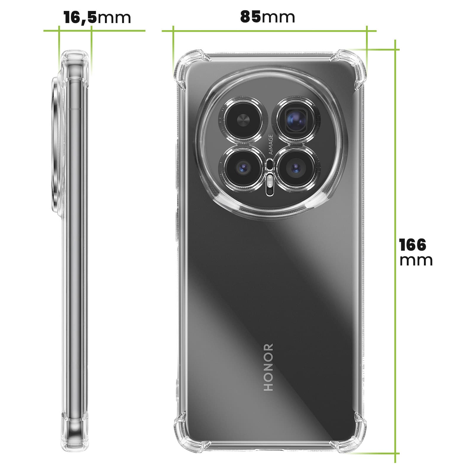 Coque Honor Magic 8 Pro Coins Transparent