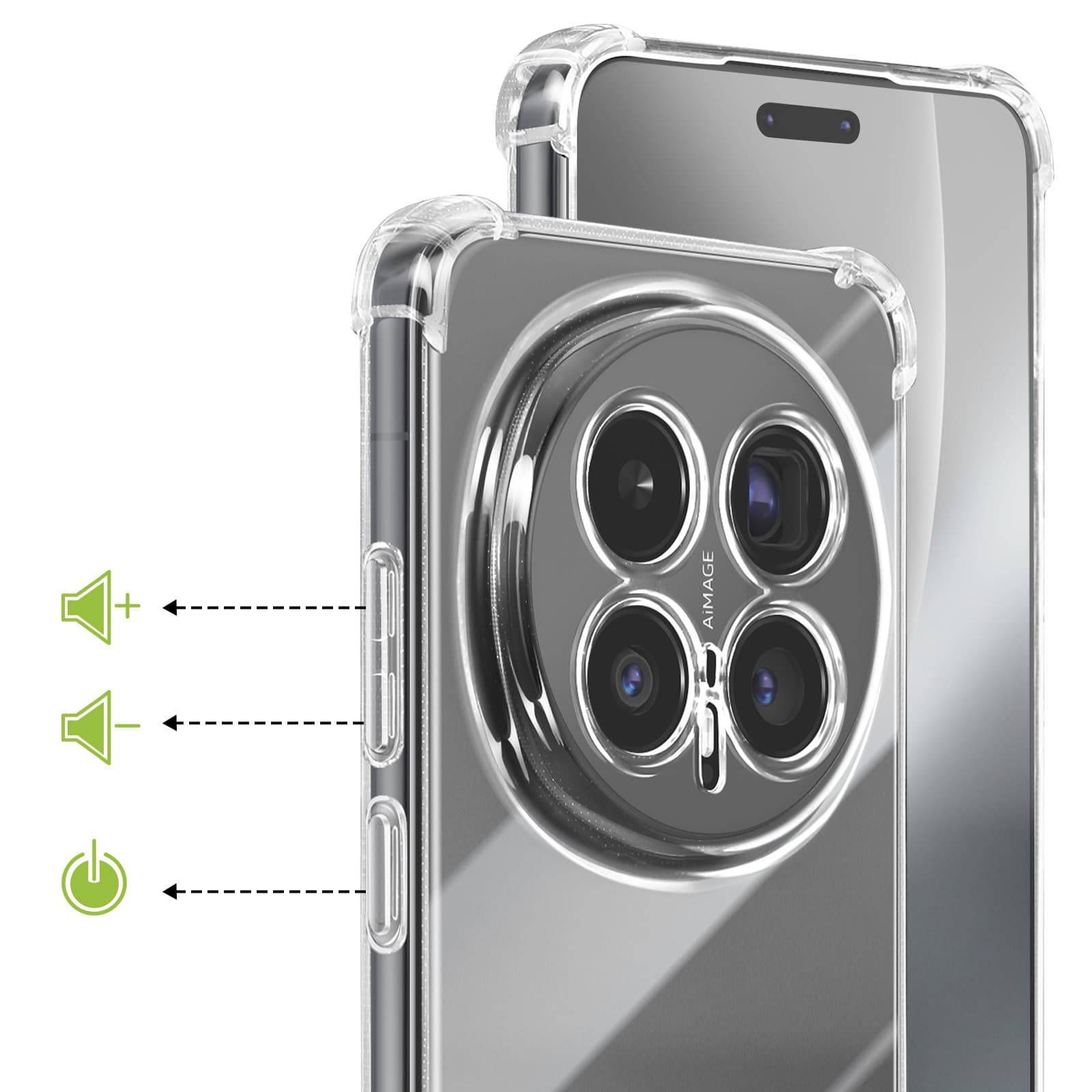 Coque Honor Magic 8 Pro Coins Bumpers renforcés Antichoc Mayaxess - Transparent