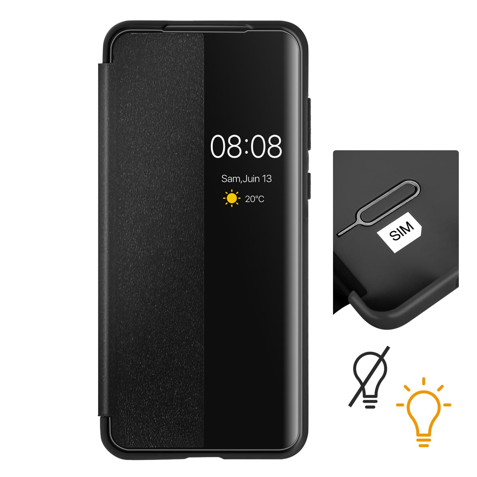 Etui Huawei P60 Pro, Fenetre D'Affichage