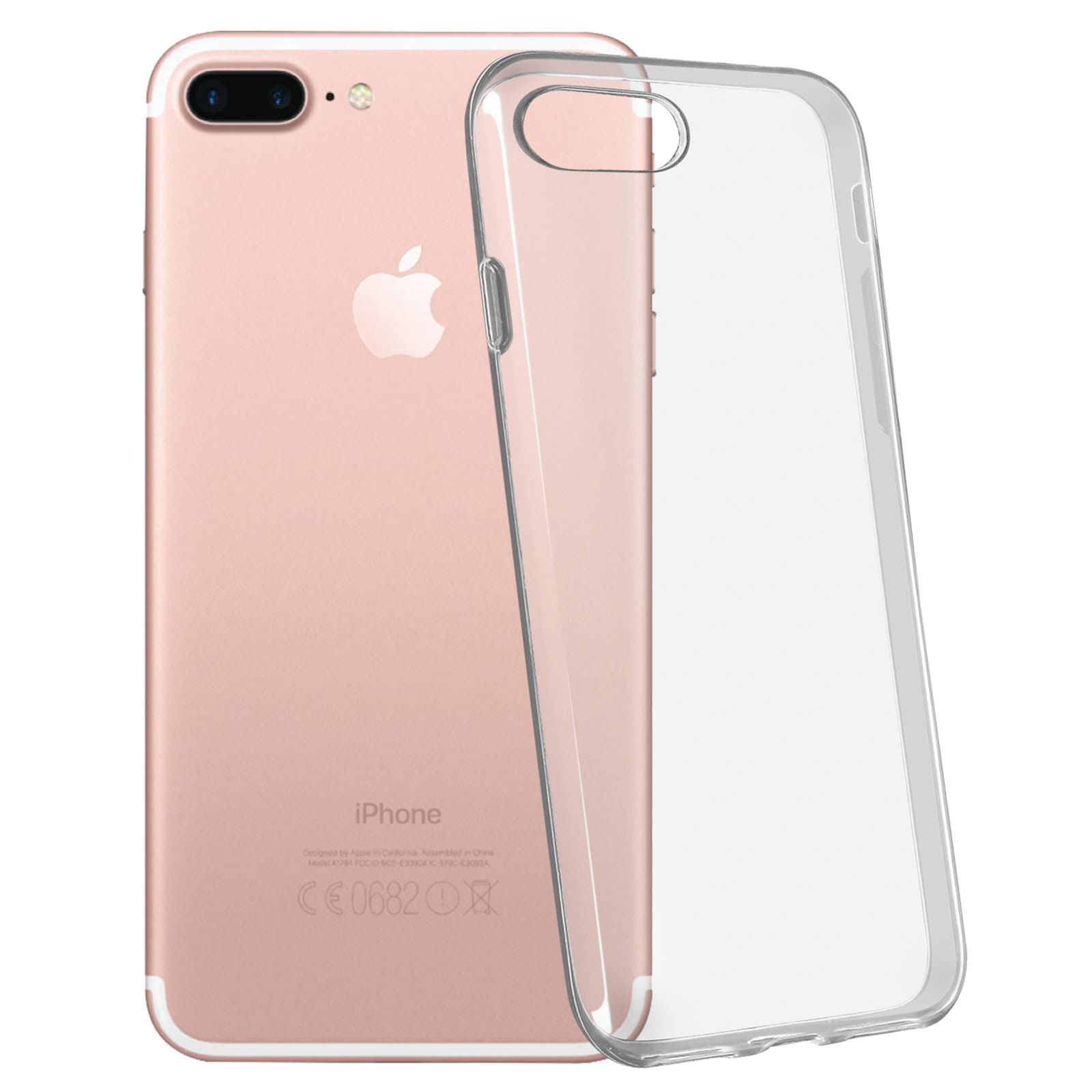 Coque Silicone gel ultra-fine transparente p. Apple iPhone 7 Plus et 8 Plus