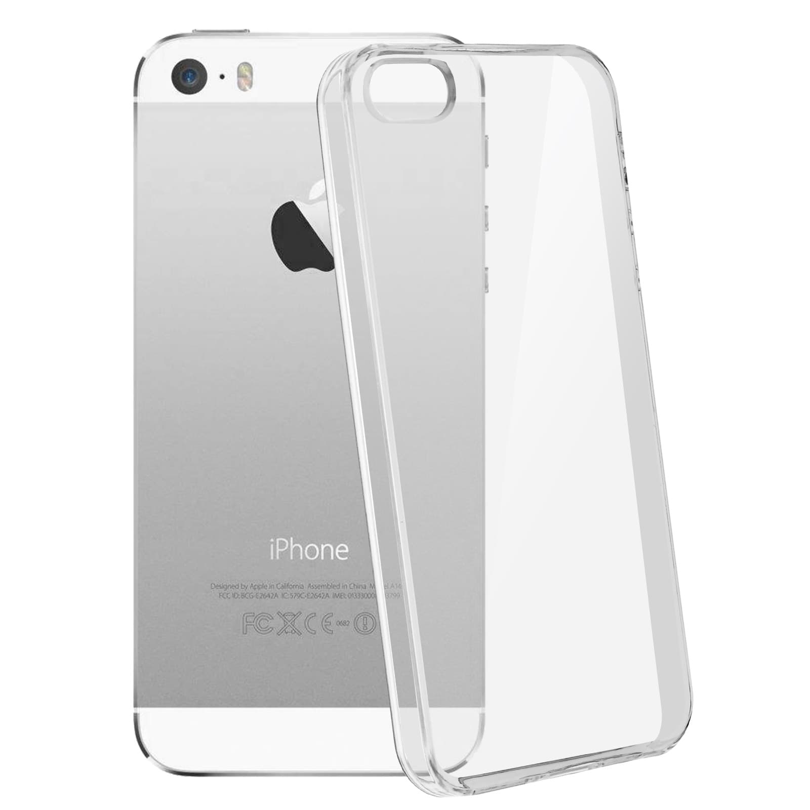 Coque Silicone gel ultra-fine transparente p. Apple iPhone SE , 5 et 5s