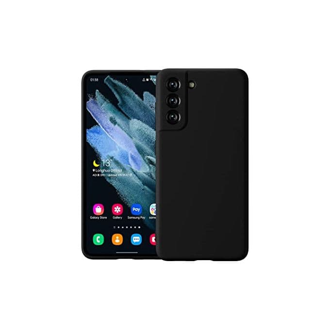 pochette Samsung S22 en Silicone Liquide Noir