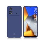 Coque Poco M4 pro 4G, liquide Souple et Mince Bleu