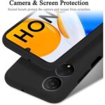 Case Pochette en silicone souple pour Honor X7 Noir